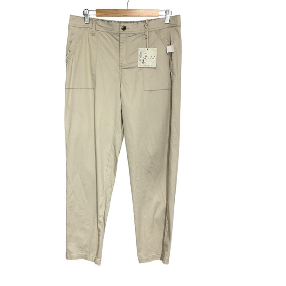NWT Caffe Marrakesh CMC&R 5 pocket Lyocell Skinny Pants Beige Size 10